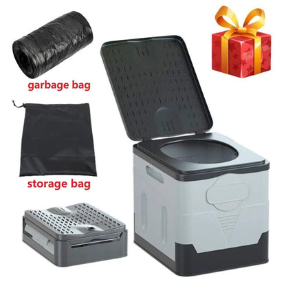 Portable Folding Camping Toilet with Storage Box by HitMyNeed