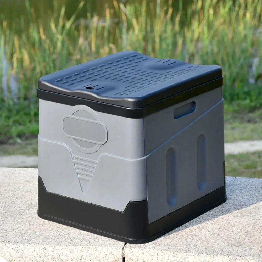 Portable Folding Camping Toilet with Storage Box by HitMyNeed