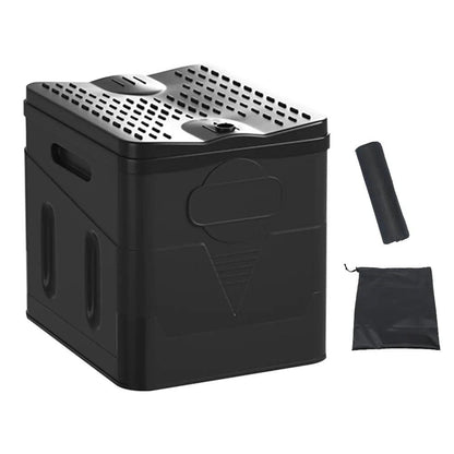 Portable Folding Camping Toilet with Storage Box with-garbage-bag by HitMyNeed