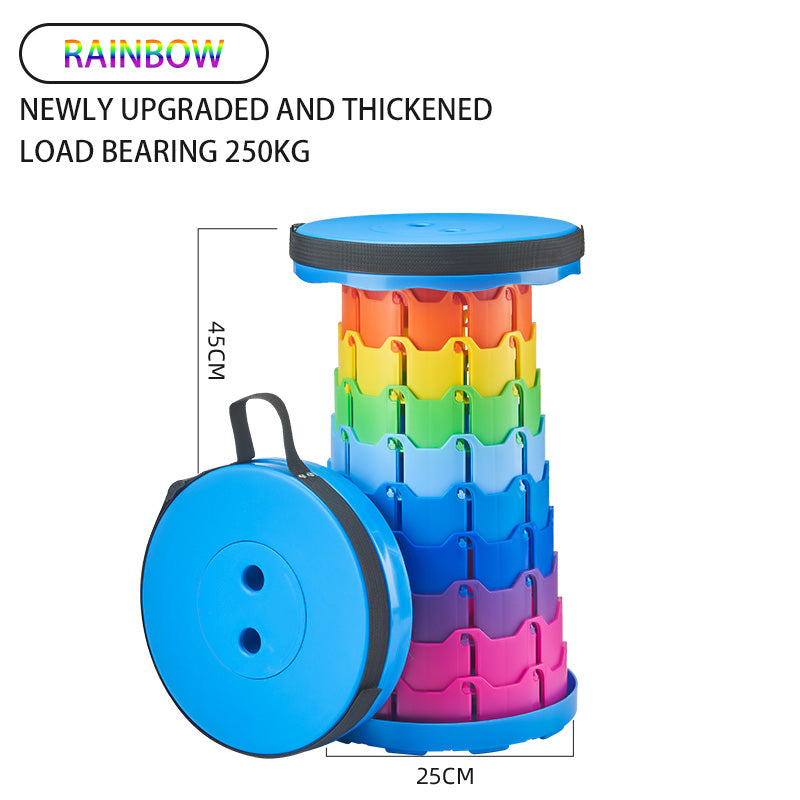 Portable Folding Telescopic Stool with Carry Bag colorful by HitMyNeed