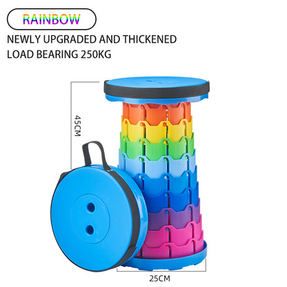 Portable Folding Telescopic Stool with Carry Bag colorful by HitMyNeed