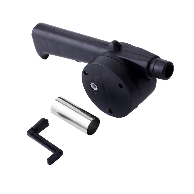 Portable Hand Crank BBQ Fan Blower by HitMyNeed