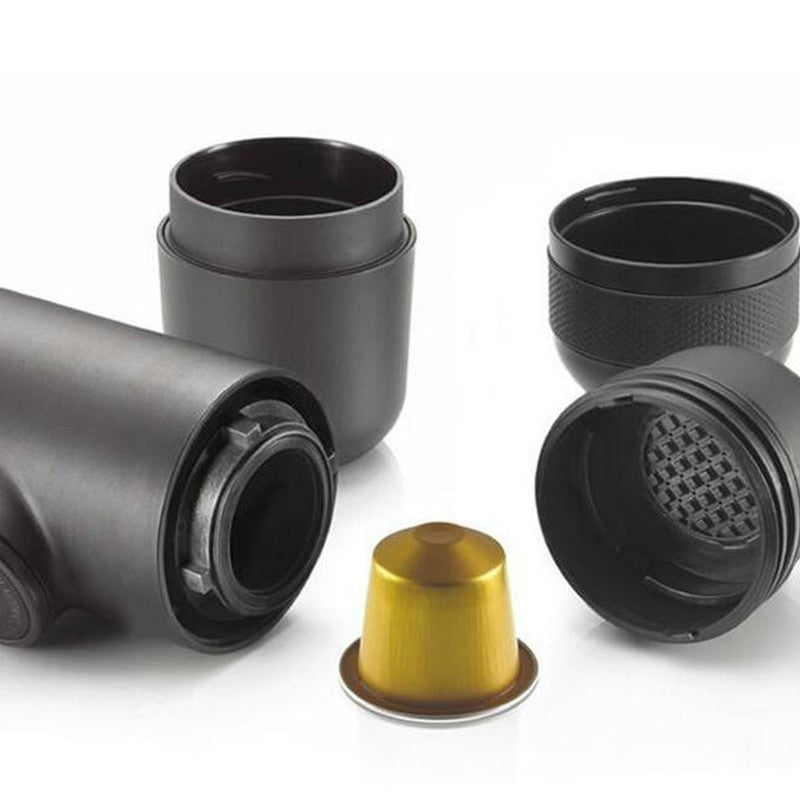 Portable Hand-Press Capsule Coffee Maker by HitMyNeed