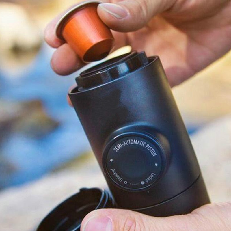 Portable Hand-Press Capsule Coffee Maker by HitMyNeed