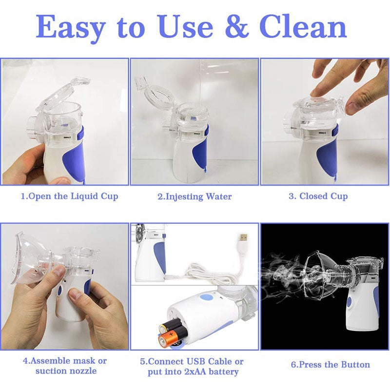 Portable Handheld Nebulizer Machine with USB Power by HitMyNeed