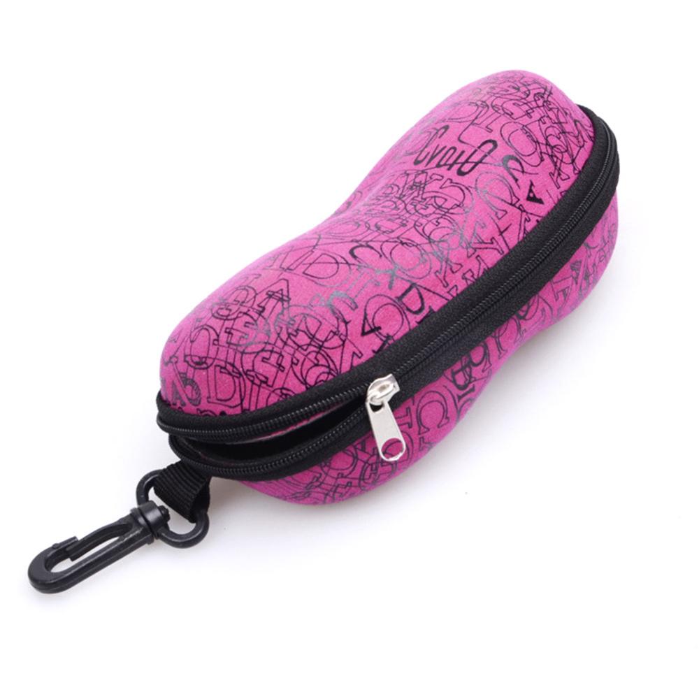 Portable Hard Sunglasses Case with Hook or Rope pinkwith-hook by HitMyNeed