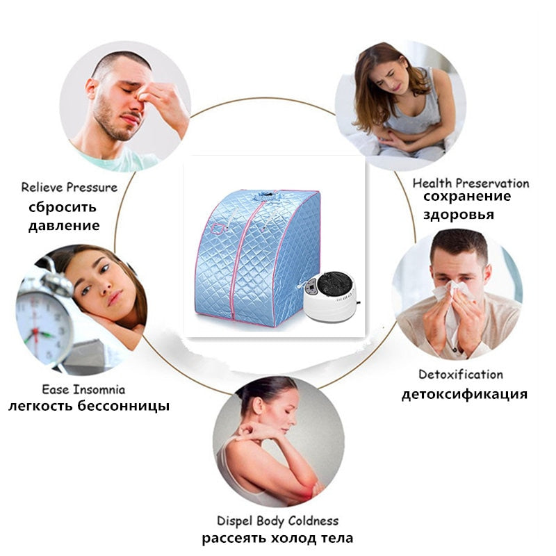 Portable Home Sauna Box with Steam Generator by HitMyNeed