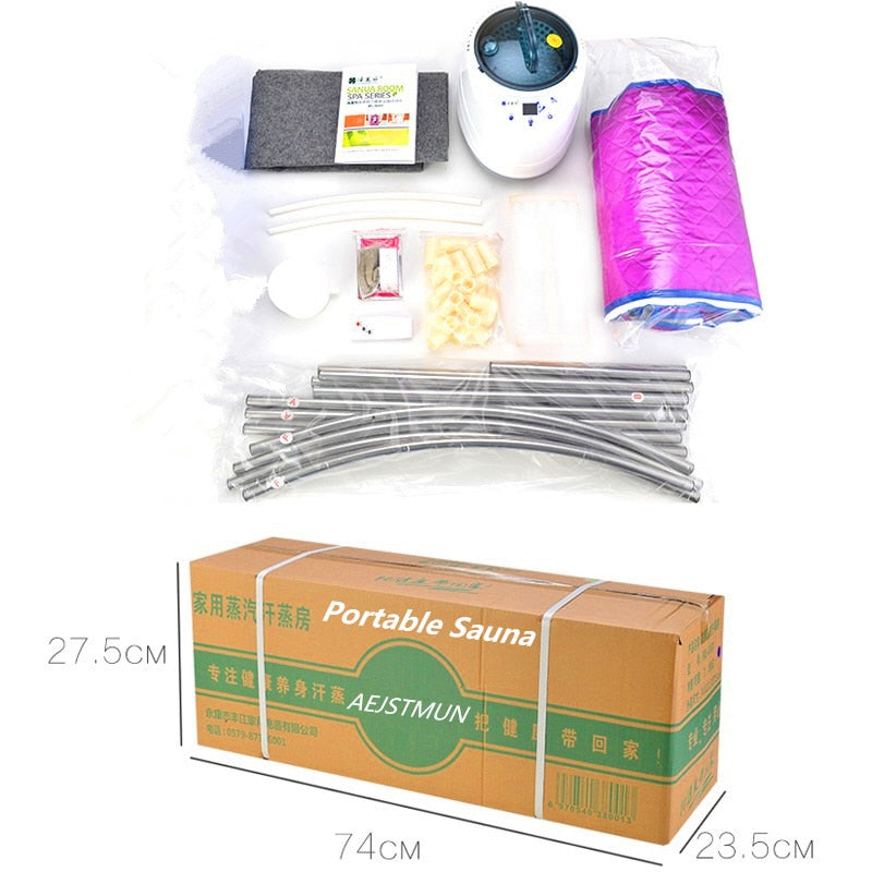 Portable Home Sauna Box with Steam Generator by HitMyNeed