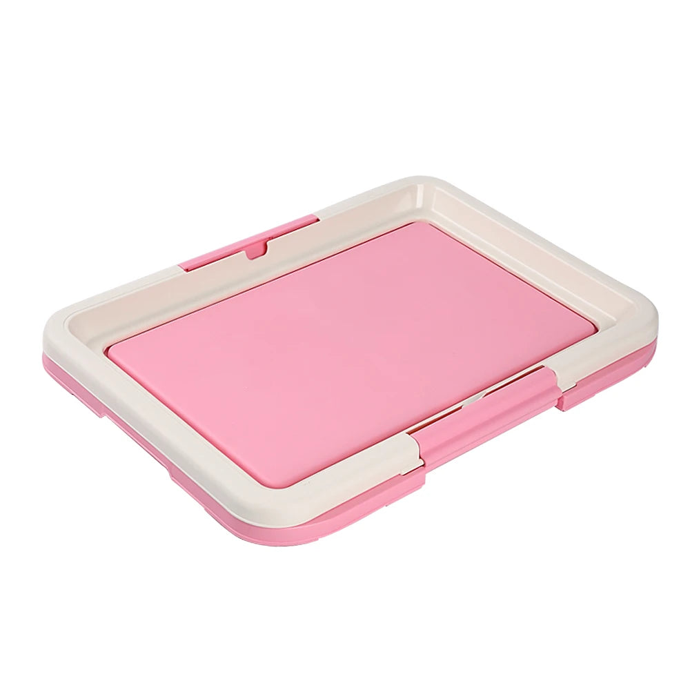Portable Indoor Dog & Cat Training Toilet Tray pink by HitMyNeed