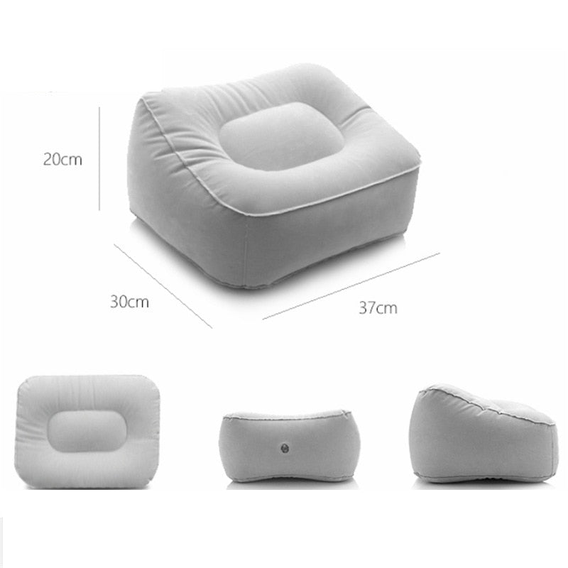 Portable Inflatable Foot Rest Pillow for Travel by HitMyNeed
