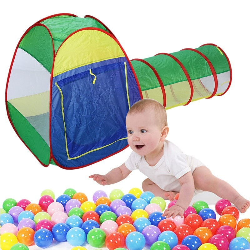 Portable Kids Pop Up Tent and Tunnel Play Set by HitMyNeed