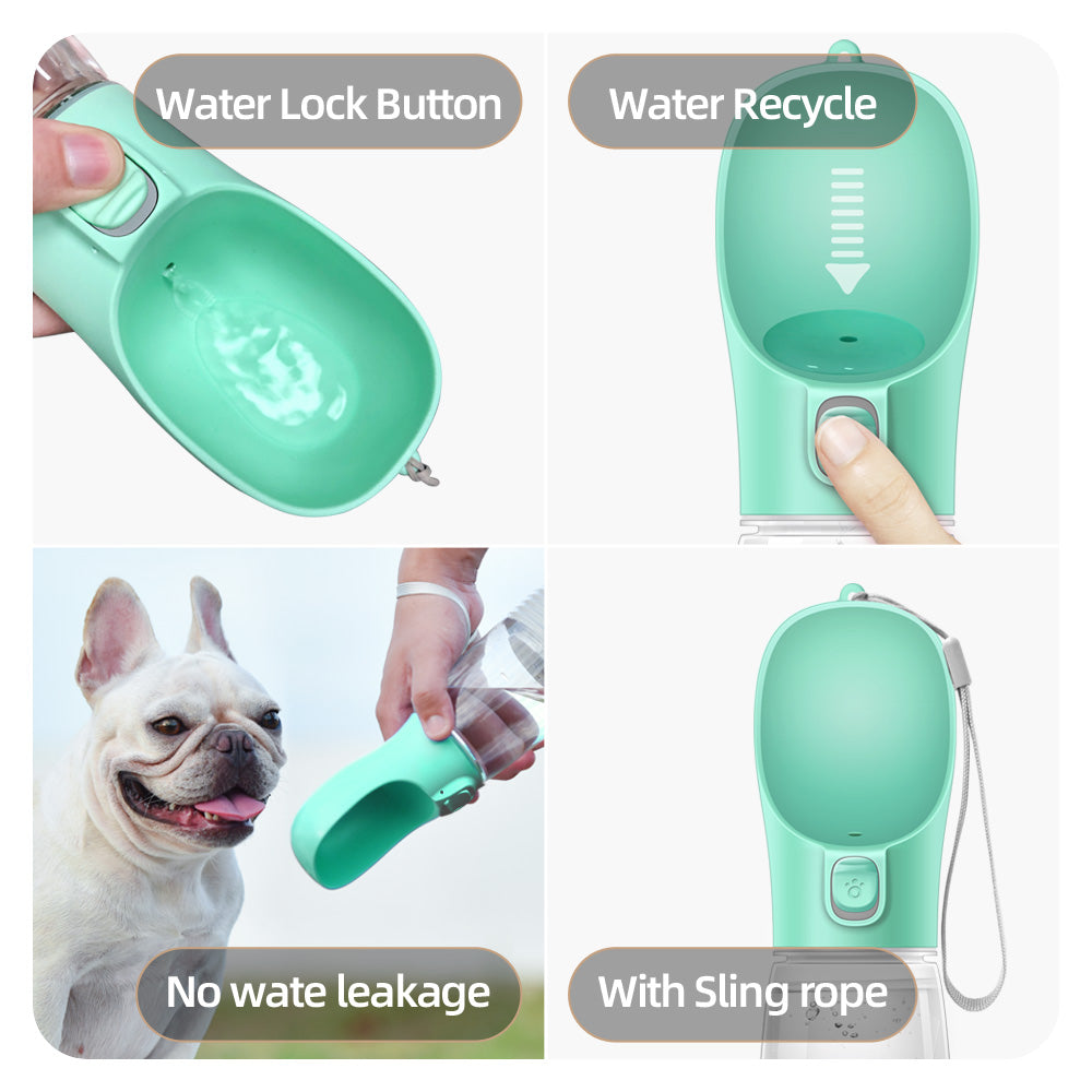 Portable Leakproof Dog Water Bottle with Bowl by HitMyNeed
