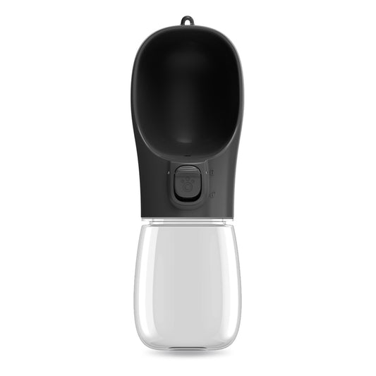 Portable Leakproof Dog Water Bottle with Bowl black 550ml-pc by HitMyNeed