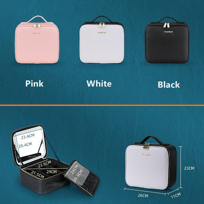 Portable LED Cosmetic Vanity Case with Mirror by HitMyNeed
