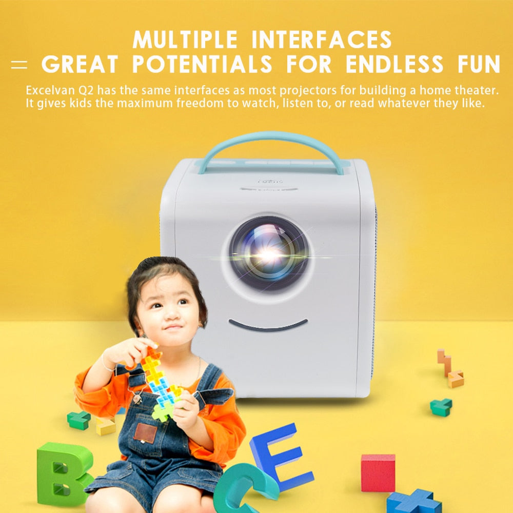 Portable LED Mini Projector for Kids and Family by HitMyNeed