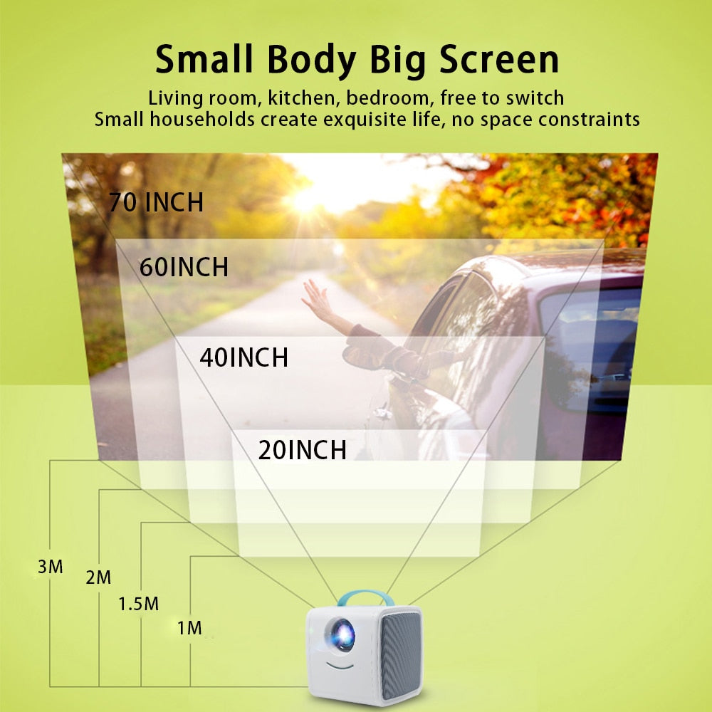 Portable LED Mini Projector for Kids and Family by HitMyNeed