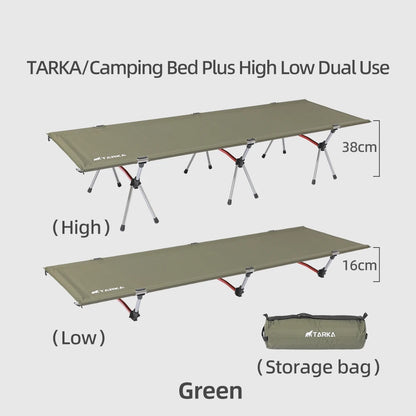Portable Lightweight Camping Cot with High/Low Setup green by HitMyNeed