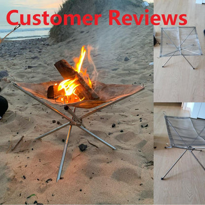 Portable Mesh Fire Pit Campfire Rack by HitMyNeed