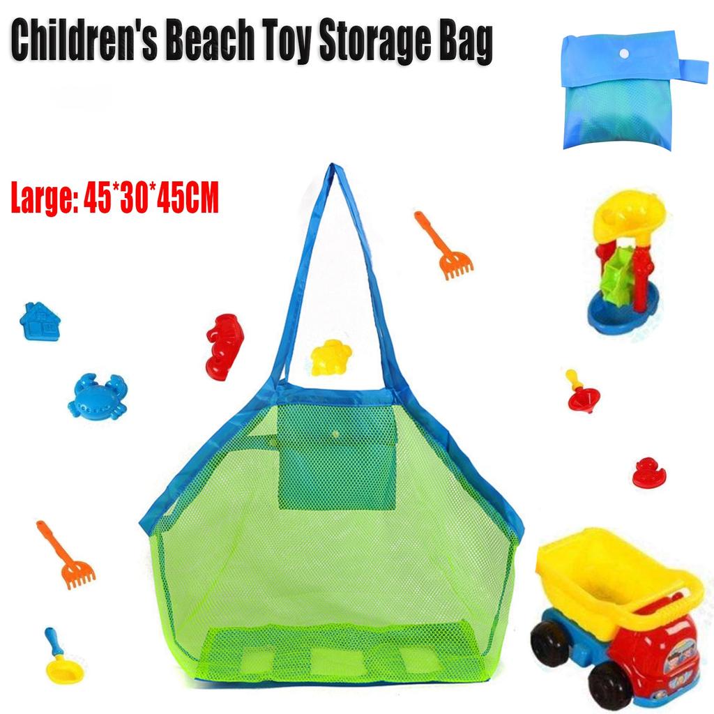 Portable Mesh Sand Toy Bag for Beach Trips by HitMyNeed