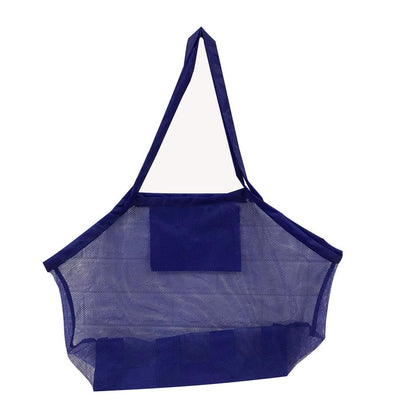 Portable Mesh Sand Toy Bag for Beach Trips purple by HitMyNeed