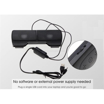Portable Mini Clip-On USB Laptop Speakers by HitMyNeed