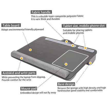 Portable Multi Purpose Laptop Desk with Mouse Pad by HitMyNeed