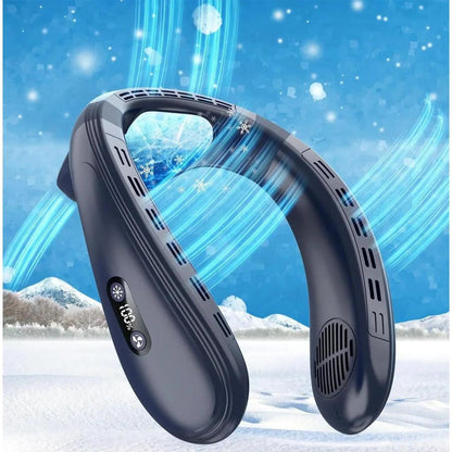 Portable Neck Air Conditioner Fan with Semiconductor Cooling by HitMyNeed