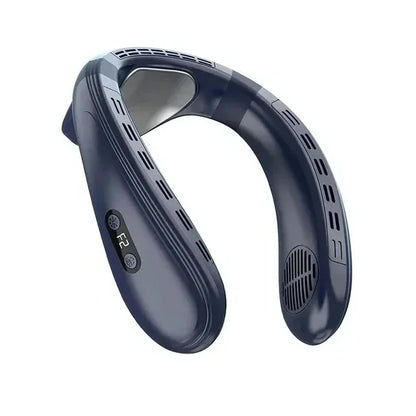 Portable Neck Air Conditioner Fan with Semiconductor Cooling blue-neck-fan-2024 by HitMyNeed