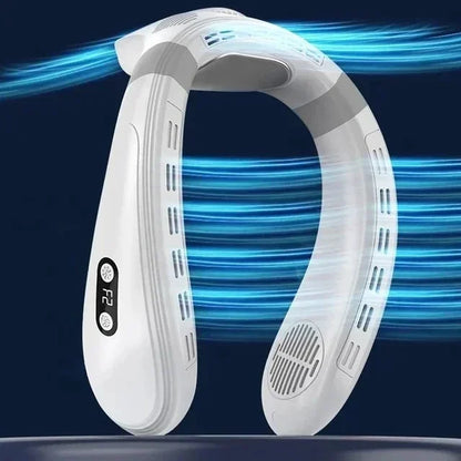 Portable Neck Air Conditioner Fan with Semiconductor Cooling white-neck-fan-2024 by HitMyNeed