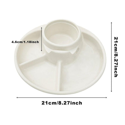 Portable Non-Breakable Divided Plate with Cup Holder by HitMyNeed