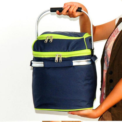 Portable Picnic Basket Set with Organised Storage by HitMyNeed