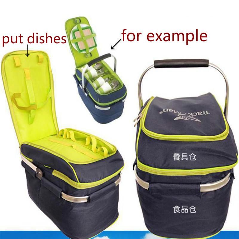 Portable Picnic Basket Set with Organised Storage by HitMyNeed