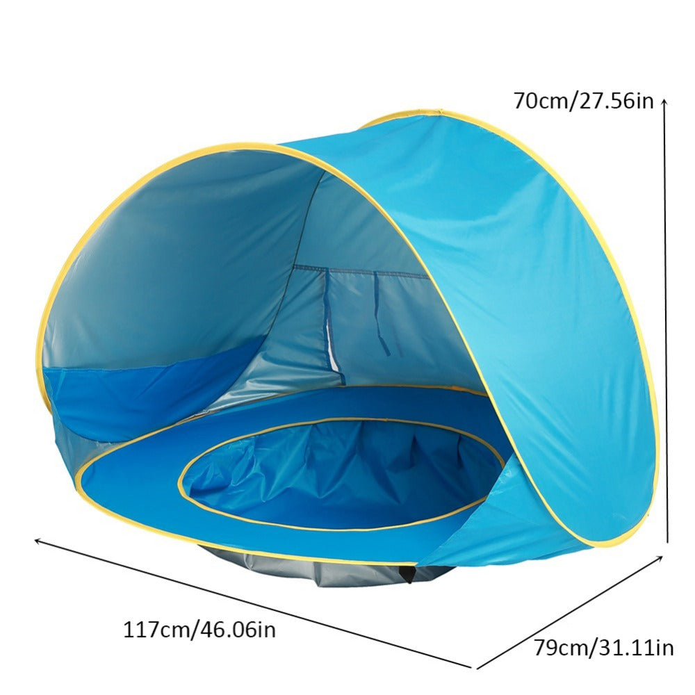 Portable Pop-Up Baby Beach Tent with Mini Pool by HitMyNeed