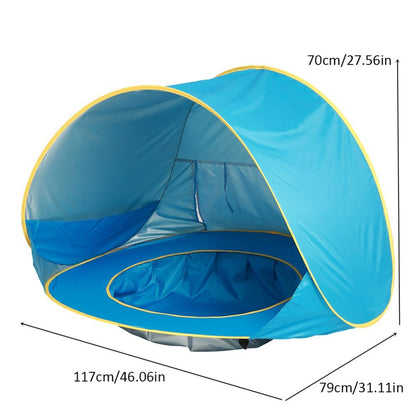 Portable Pop-Up Baby Beach Tent with Mini Pool by HitMyNeed