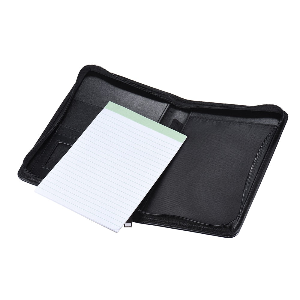 Portable PU Leather Zippered Portfolio Notebook by HitMyNeed