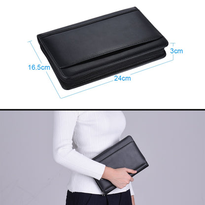 Portable PU Leather Zippered Portfolio Notebook by HitMyNeed