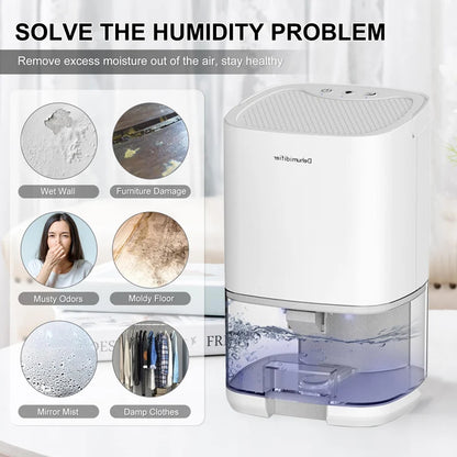 Portable Quiet Air Dehumidifier for Home & Office by HitMyNeed