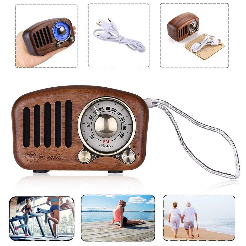Portable Retro FM Radio with Bluetooth Speaker by HitMyNeed