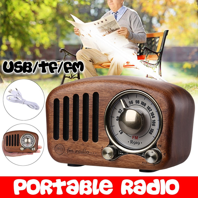 Portable Retro FM Radio with Bluetooth Speaker by HitMyNeed