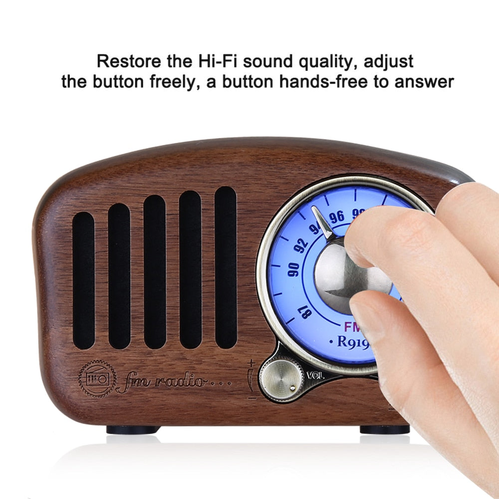 Portable Retro FM Radio with Bluetooth Speaker by HitMyNeed