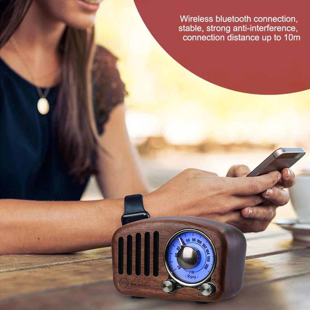 Portable Retro FM Radio with Bluetooth Speaker by HitMyNeed