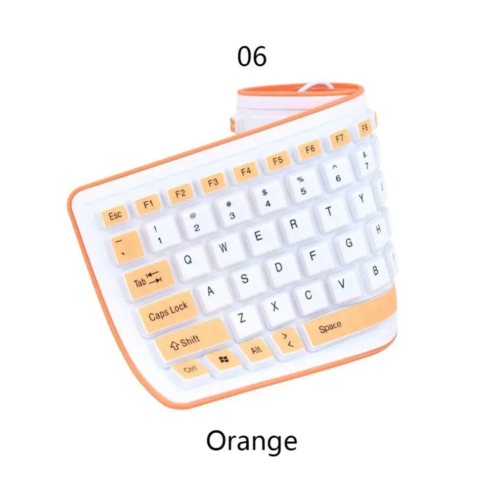 Portable Silent Foldable USB Silicone Keyboard by HitMyNeed