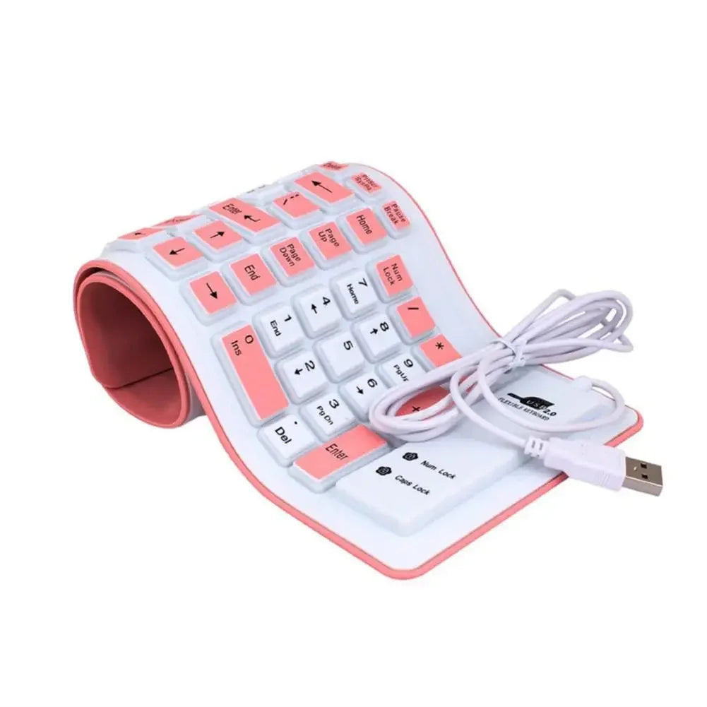 Portable Silent Foldable USB Silicone Keyboard by HitMyNeed