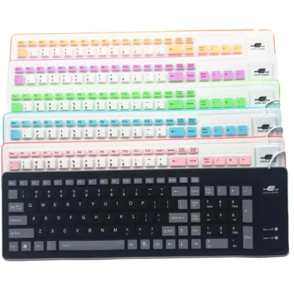 Portable Silent Foldable USB Silicone Keyboard by HitMyNeed