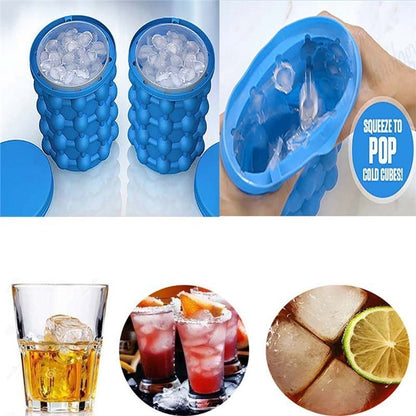 Portable Silicone Ice Bucket and Cube Container by HitMyNeed
