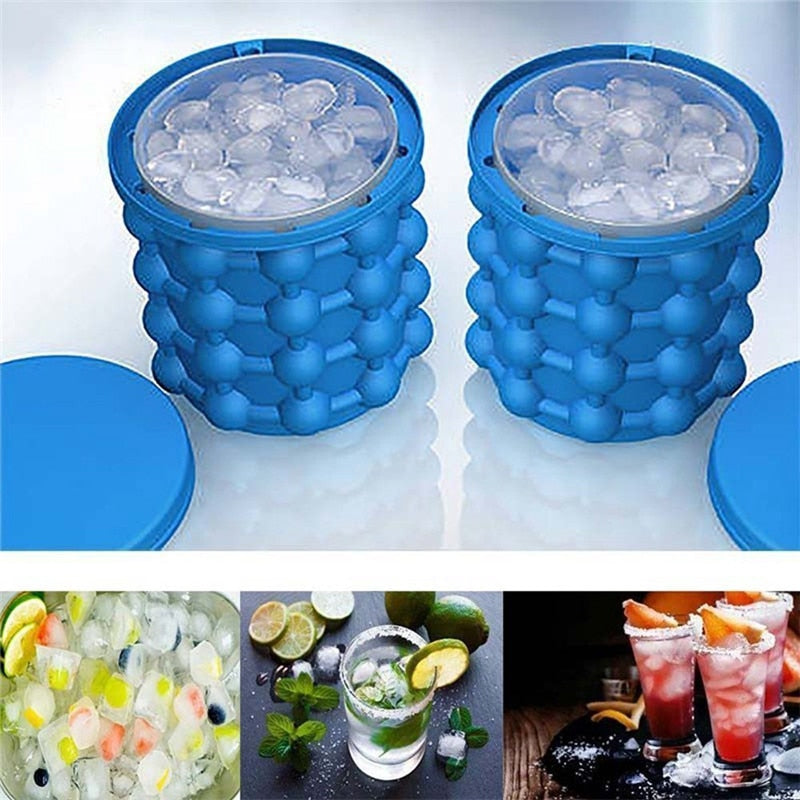Portable Silicone Ice Bucket and Cube Container by HitMyNeed