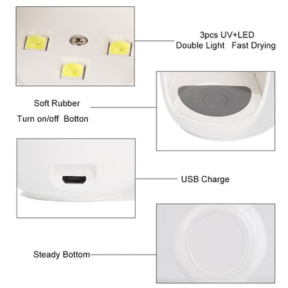 Portable Single-Finger UV LED Nail Dryer Lamp by HitMyNeed