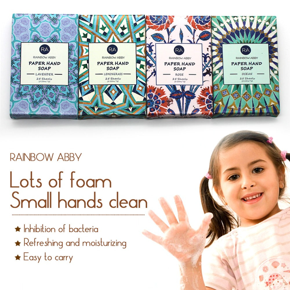 Portable Soap Sheets Travel Hand-Washing Paper 25pcs by HitMyNeed