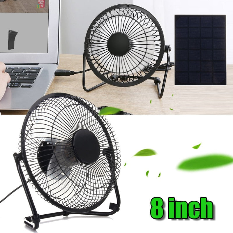 Portable Solar Powered USB Fan with Stand 5W by HitMyNeed