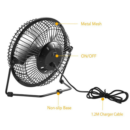 Portable Solar Powered USB Fan with Stand 5W by HitMyNeed
